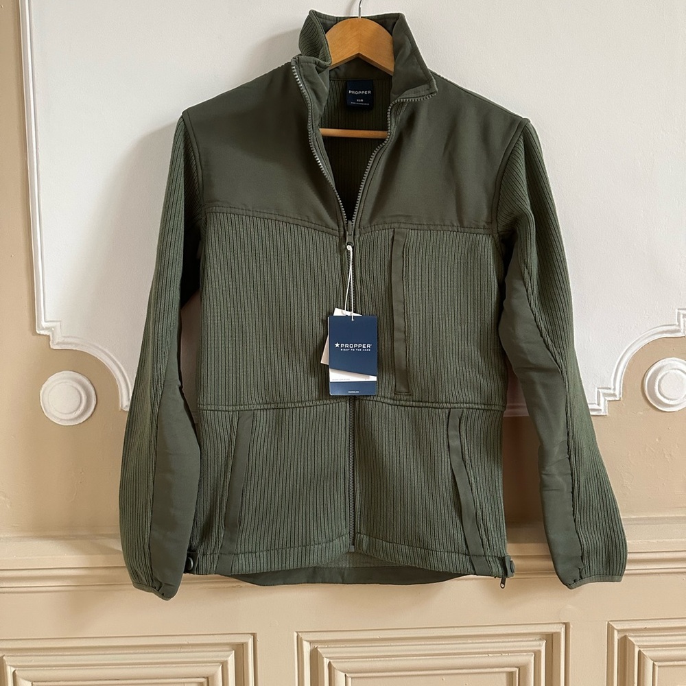 PROPPER Full Zip Tech Sweater Man XS Forest Green Active Breathable